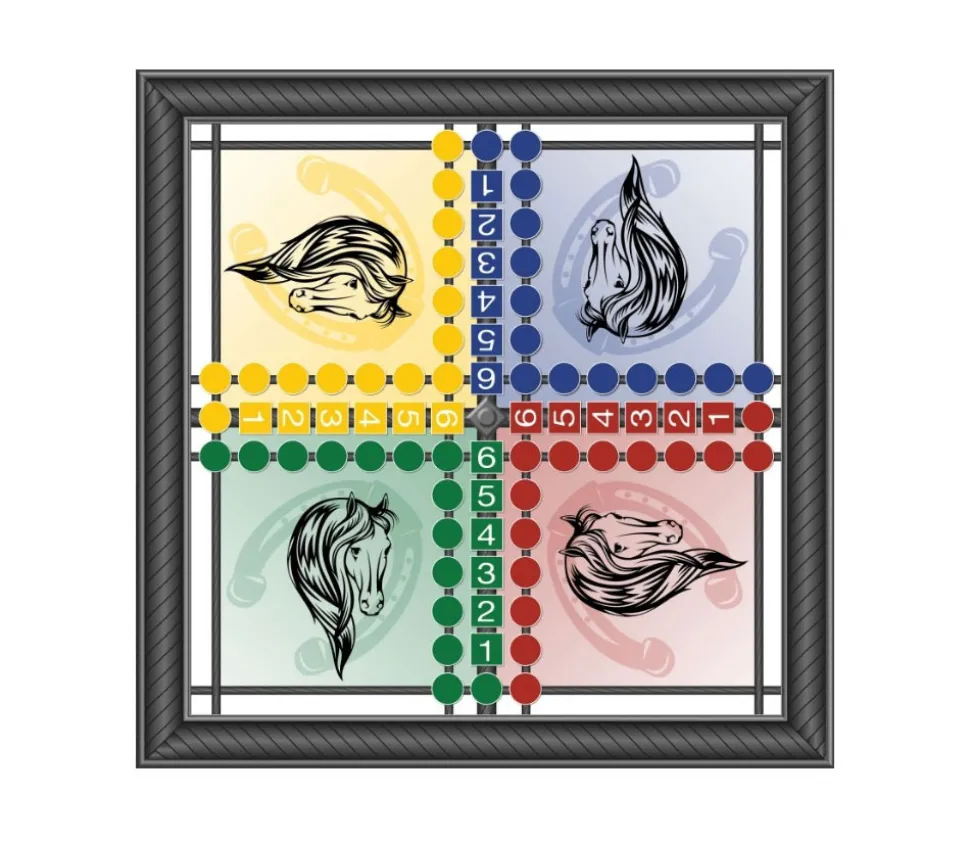 Tapis souple jeu petits chevaux 50 x 50 cm sans pions