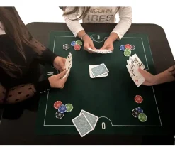 Tapis Tarot premium carré 60 cm vert Tarot double couture points cardinaux