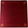 Tapis Tarot premium rouge Fleur de Lys 60 cm contour galonné
