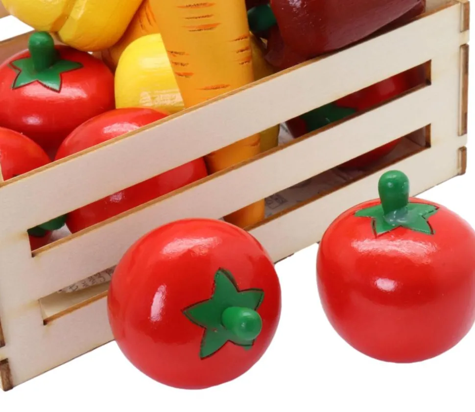 Tomate en bois 4.3 x 3.7 cm jouet fruit