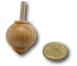 Toupie bois boule 4,2 x 2,4 cm à l'unité - fabrication France