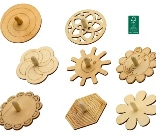 Toupie en bois à colorier 7 cm