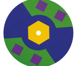 Toupie géante 15 cm mélange de couleurs