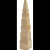 Tour bois naturel Montessori - 10 cubes en bois