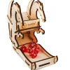 Tour lanceur dés Dragon naturel 16.5 cm en bois