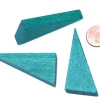 Triangle rectangle en bois vert 46 x 24 mm de côté 8 mm épaisseur