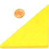 Triangle rectangle isocèle jaune 96 x 66 x 8 mm en bois