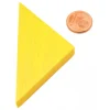 Triangle rectangle isocèle jaune 67 x 47 x 8 mm en bois