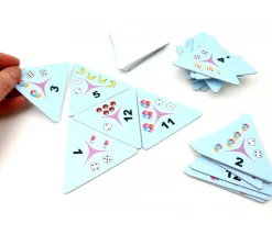 Tri-dominos de 1 à 12 - chiffres, points et objets