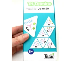 Tri-dominos de 1 à 20 addition soustraction chiffres et points.