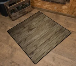 Très Grand Tapis cartes 93 x 93 cm décor bois