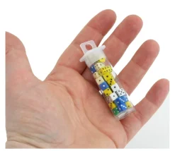 Tube 30 mini dés à jouer 5 mm