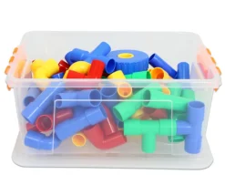 Tubes emboîtables 64 pièces - Jeu construction véhicule