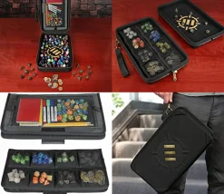 Étui 2-en-1 piste de dés rectangulaire et boitier RPG - Enhance