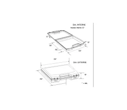 Valisette 24 x 20.5 x 4.8 cm en plastique vide