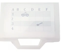 Valisette 24 x 18 x 4.6 cm plastique transparent avec poignée vide