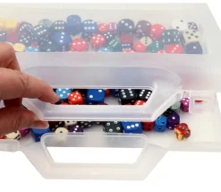 Valisette 24 x 18 x 4.6 cm plastique transparent avec poignée vide