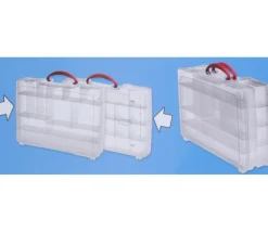 Valisette A4 avec 14 compartiments de 325 x 255 x H 56 mm vide