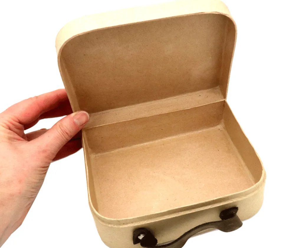 Valisette cartonnée avec anse 16 x 13 x 5 cm