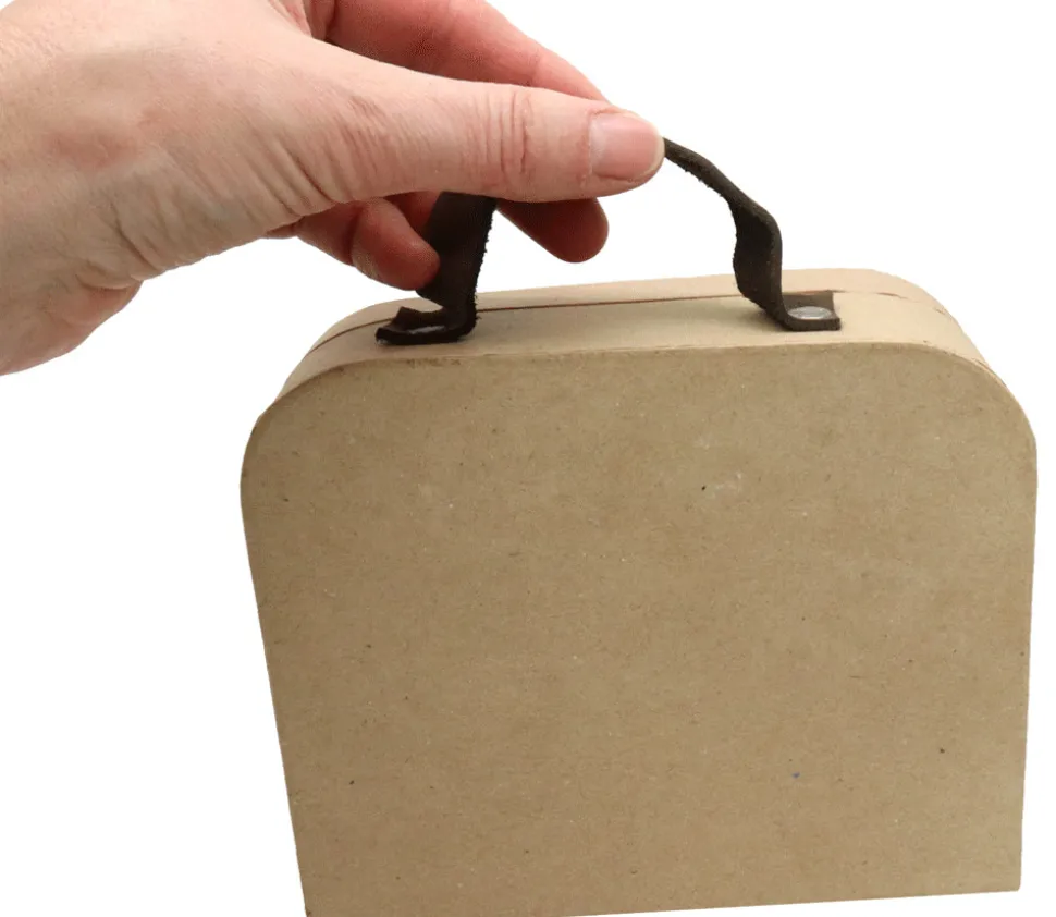 Valisette cartonnée avec anse 16 x 13 x 5 cm