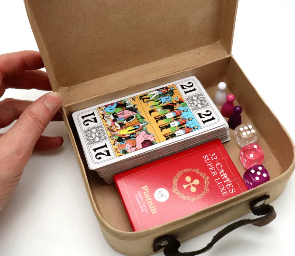 Valisette cartonnée avec anse 16 x 13 x 5 cm